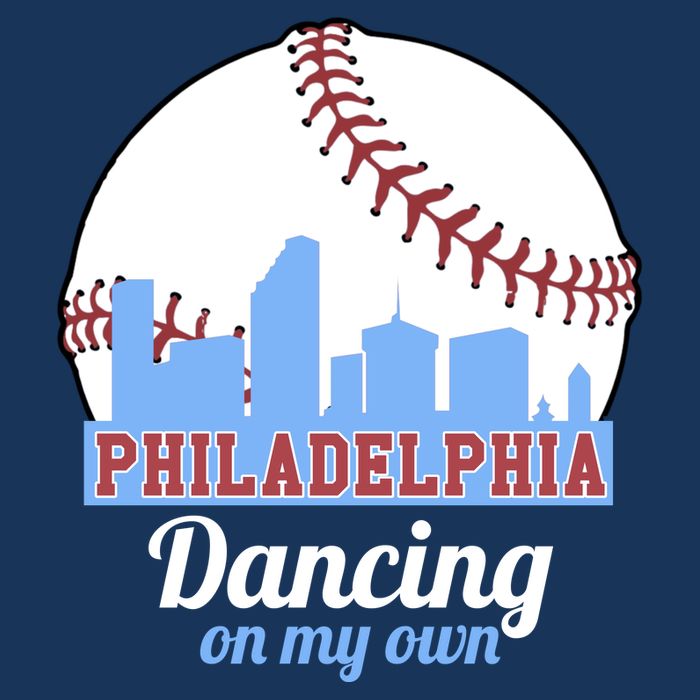 Phillies Philly Dancing On My Own Philadelphia Baseball Women's Crop Top Tee