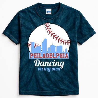 Phillies Philly Dancing On My Own Philadelphia Baseball Kids Tie-Dye T-Shirt