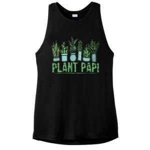 Plant Papi Daddy Father Gardener Gardening Fathers Day Ladies PosiCharge Tri-Blend Wicking Tank