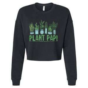 Plant Papi Daddy Father Gardener Gardening Fathers Day Cropped Pullover Crew