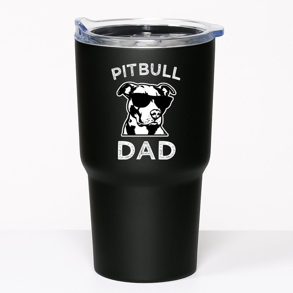 Proud Pitbull Dads Dog Dad Funny Hoodie Sweater Tumbler