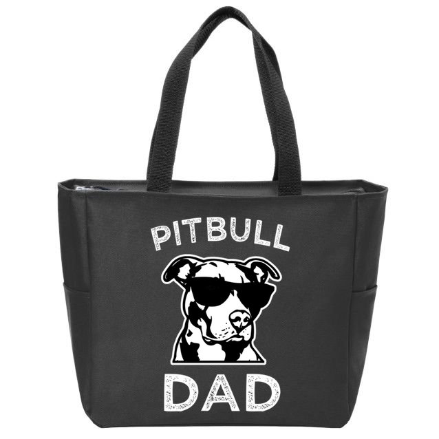 Proud Pitbull Dads Dog Dad Funny Hoodie Sweater Zip Tote Bag