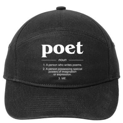 Poet Poet Definition 7-Panel Snapback Hat