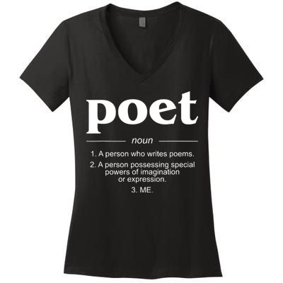 Poet Poet Definition Women's V-Neck T-Shirt
