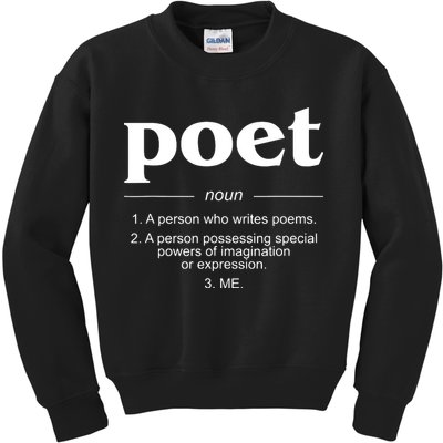 Poet Poet Definition Kids Sweatshirt