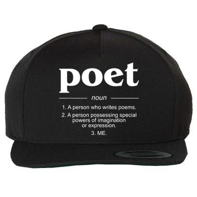 Poet Poet Definition Wool Snapback Cap