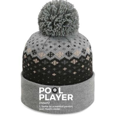 Pool Player Definition Funny Billiards Gift The Baniff Cuffed Pom Beanie