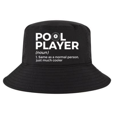 Pool Player Definition Funny Billiards Gift Cool Comfort Performance Bucket Hat