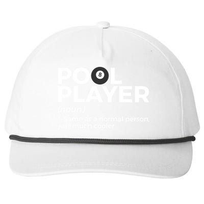 Pool Player Definition Funny Billiards Gift Snapback Five-Panel Rope Hat