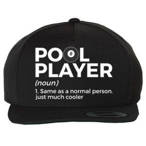 Pool Player Definition Funny Billiards Gift Wool Snapback Cap