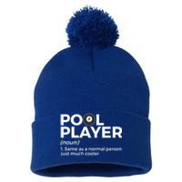 Pool Player Definition Funny Billiards Gift Pom Pom 12in Knit Beanie