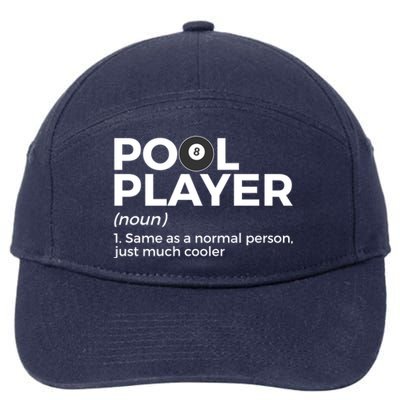 Pool Player Definition Funny Billiards Gift 7-Panel Snapback Hat