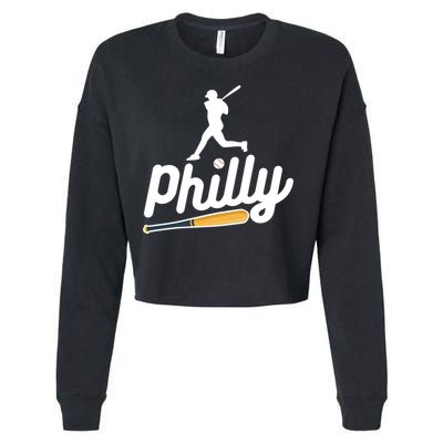 Phillies Philly Dancing On My Own Philadelphia Baseball Cropped Pullover Crew