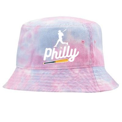 Phillies Philly Dancing On My Own Philadelphia Baseball Tie-Dyed Bucket Hat