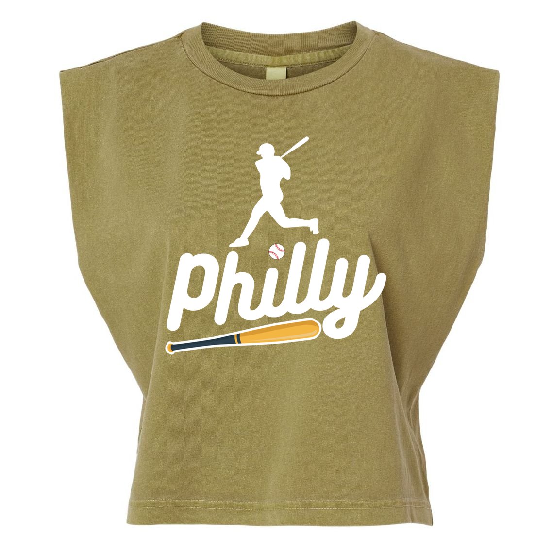 Phillies Philly Dancing On My Own Philadelphia Baseball Garment-Dyed Women's Muscle Tee