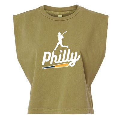 Phillies Philly Dancing On My Own Philadelphia Baseball Garment-Dyed Women's Muscle Tee