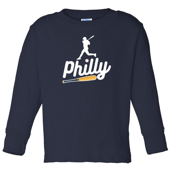 Phillies Philly Dancing On My Own Philadelphia Baseball Toddler Long Sleeve Shirt