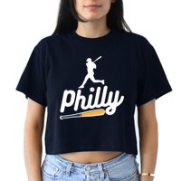 Phillies Philly Dancing On My Own Philadelphia Baseball Women's Crop Top Tee