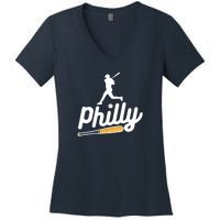 Phillies Philly Dancing On My Own Philadelphia Baseball Women's V-Neck T-Shirt