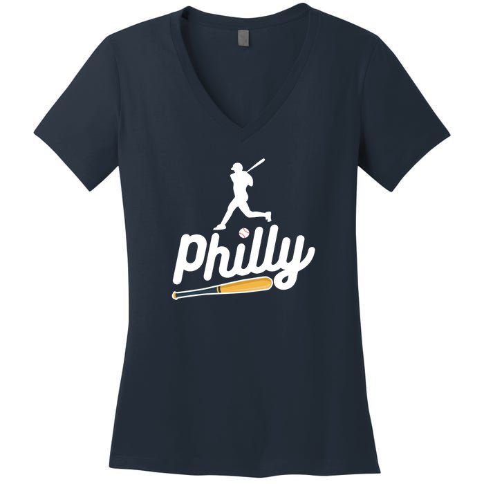 Phillies Philly Dancing On My Own Philadelphia Baseball Women's V-Neck T-Shirt