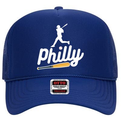 Phillies Philly Dancing On My Own Philadelphia Baseball High Crown Mesh Back Trucker Hat