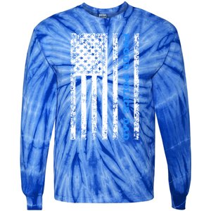 Proud Police Dad Cute Gift Tie-Dye Long Sleeve Shirt