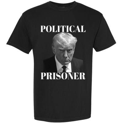 Political Prisoner Donald J Trump Black & White Mugshot Djt Garment-Dyed Heavyweight T-Shirt