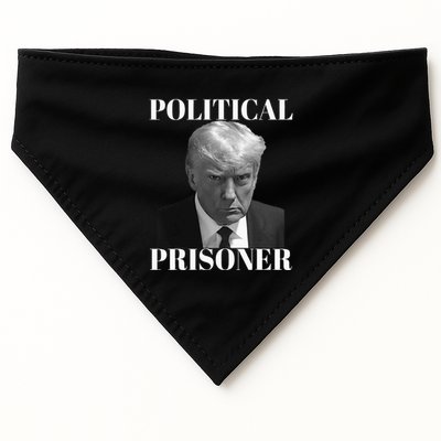 Political Prisoner Donald J Trump Black & White Mugshot Djt USA-Made Doggie Bandana