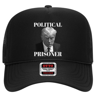 Political Prisoner Donald J Trump Black & White Mugshot Djt Trucker Hat