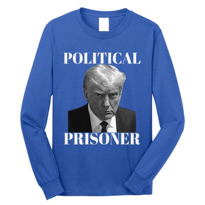 Political Prisoner Donald J Trump Black & White Mugshot Djt Long Sleeve Shirt