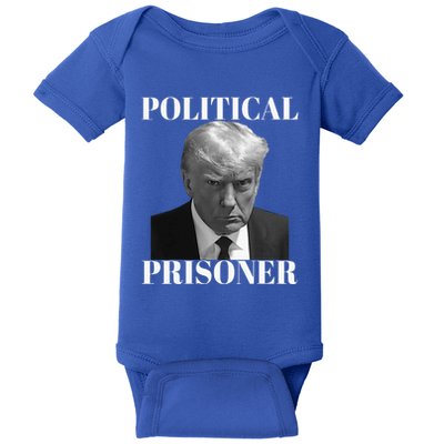 Political Prisoner Donald J Trump Black & White Mugshot Djt Baby Bodysuit