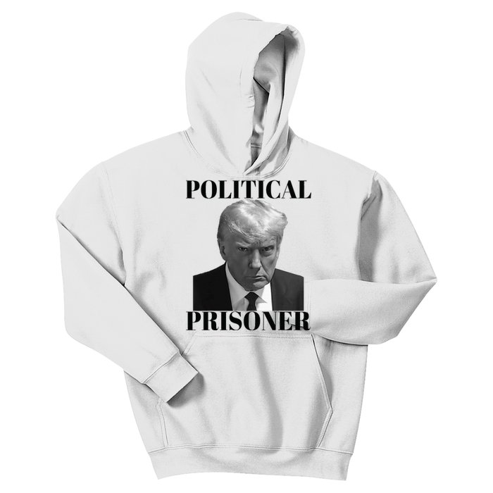 Political Prisoner Donald J Trump B&W President 45 Kids Hoodie