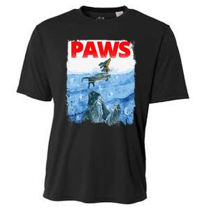 Paws Paw Dachshund Dog Retro Cooling Performance Crew T-Shirt