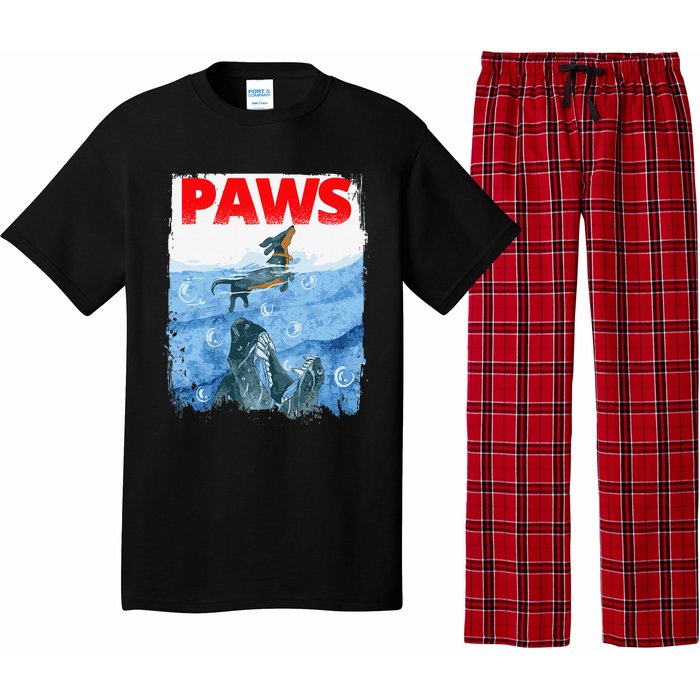 Paws Paw Dachshund Dog Retro Pajama Set