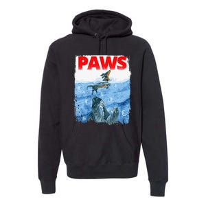 Paws Paw Dachshund Dog Retro Premium Hoodie