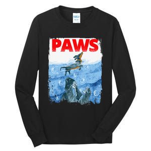 Paws Paw Dachshund Dog Retro Tall Long Sleeve T-Shirt