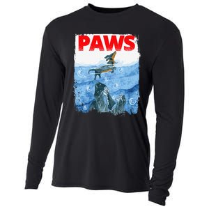 Paws Paw Dachshund Dog Retro Cooling Performance Long Sleeve Crew