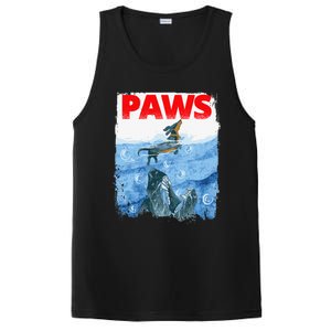 Paws Paw Dachshund Dog Retro PosiCharge Competitor Tank