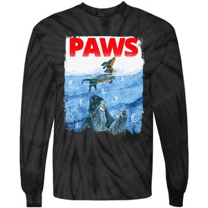 Paws Paw Dachshund Dog Retro Tie-Dye Long Sleeve Shirt