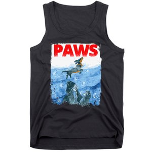 Paws Paw Dachshund Dog Retro Tank Top