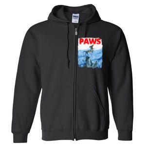 Paws Paw Dachshund Dog Retro Full Zip Hoodie