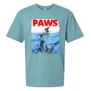 Paws Paw Dachshund Dog Retro Sueded Cloud Jersey T-Shirt