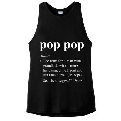 Pop Pop Definition Funny Poppop Dictionary Ladies PosiCharge Tri-Blend Wicking Tank