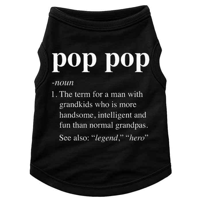 Pop Pop Definition Funny Poppop Dictionary Doggie Tank