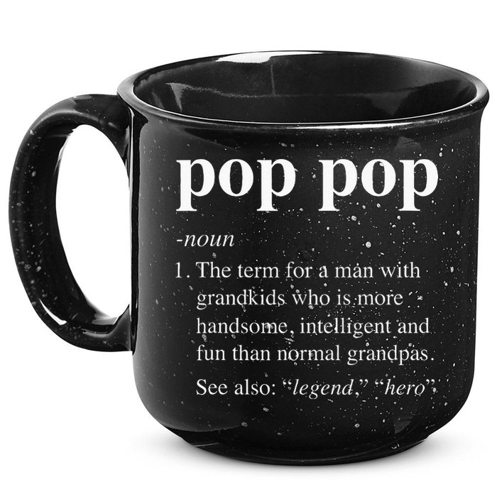 Pop Pop Definition Funny Poppop Dictionary 15oz Campfire Ceramic Mug