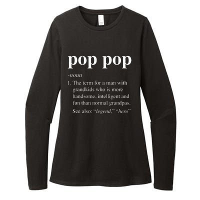 Pop Pop Definition Funny Poppop Dictionary Womens CVC Long Sleeve Shirt