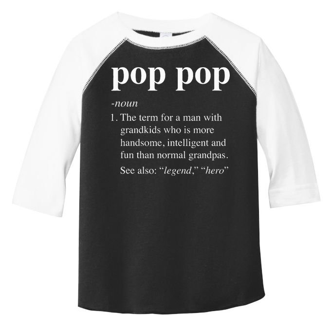 Pop Pop Definition Funny Poppop Dictionary Toddler Fine Jersey T-Shirt