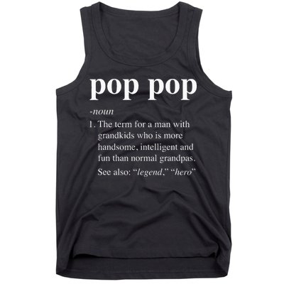 Pop Pop Definition Funny Poppop Dictionary Tank Top