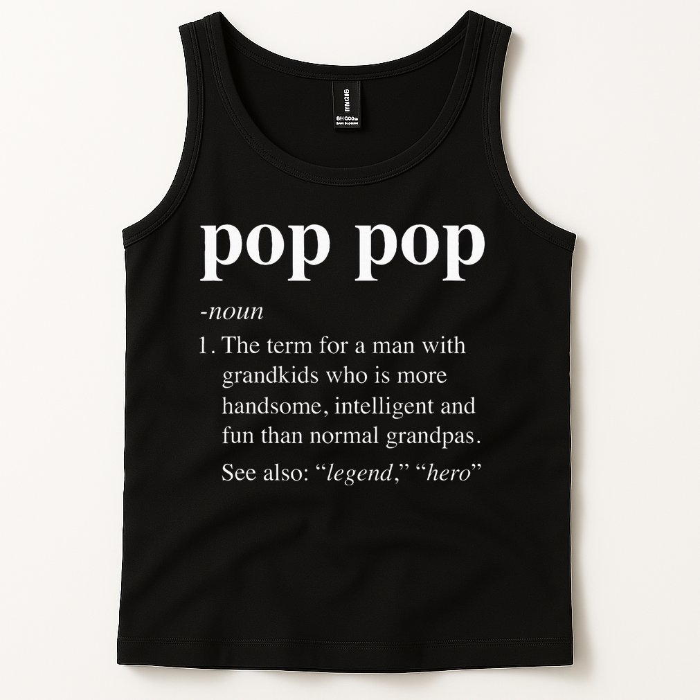 Pop Pop Definition Funny Poppop Dictionary Tank Top