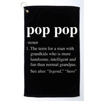 Pop Pop Definition Funny Poppop Dictionary Golf Towel